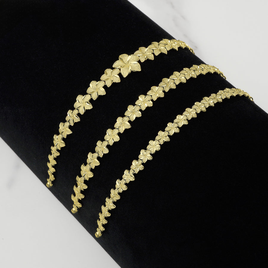 10k & 14k Gold Fiori Hibiscus Flower Bracelet