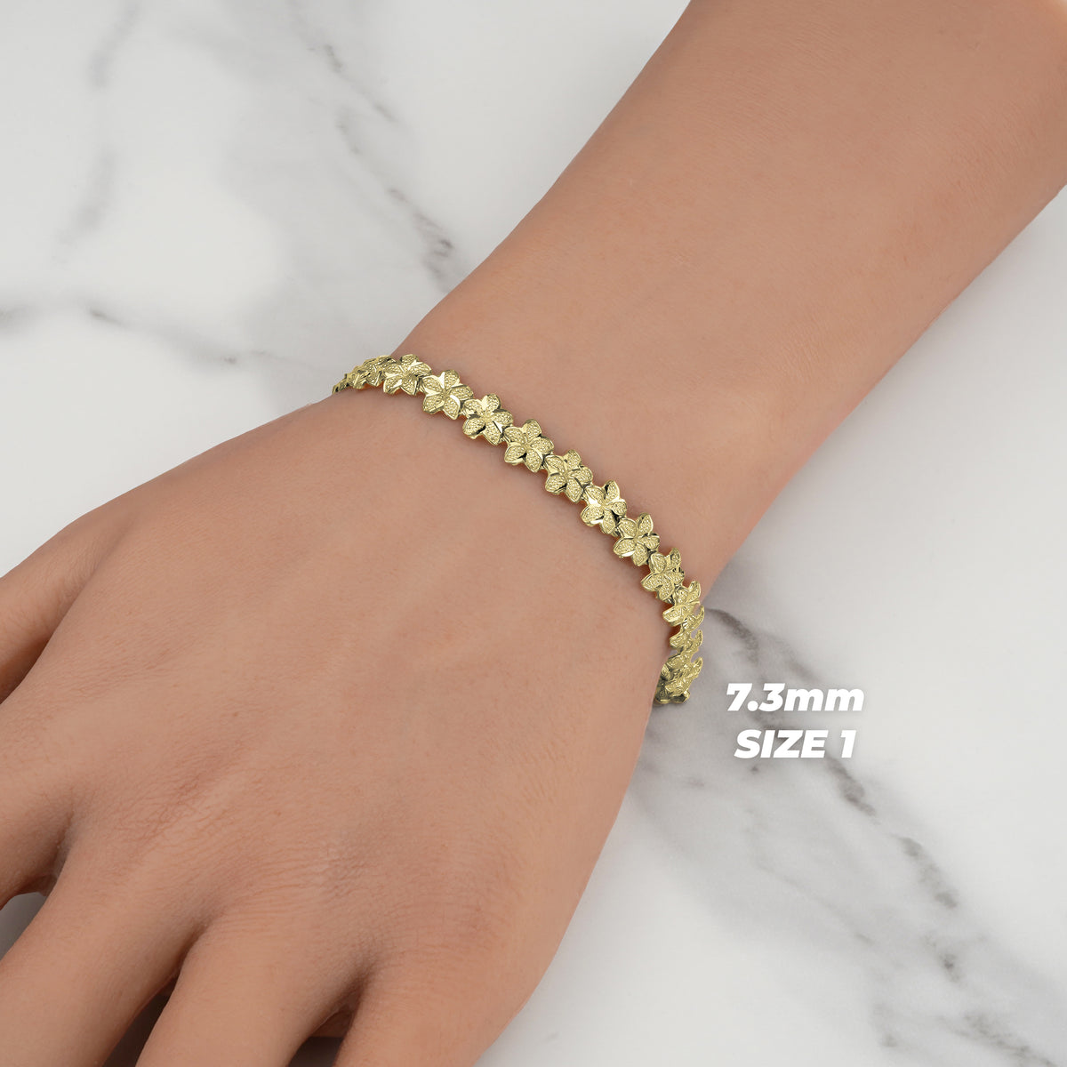 10k & 14k Gold Fiori Hibiscus Flower Bracelet
