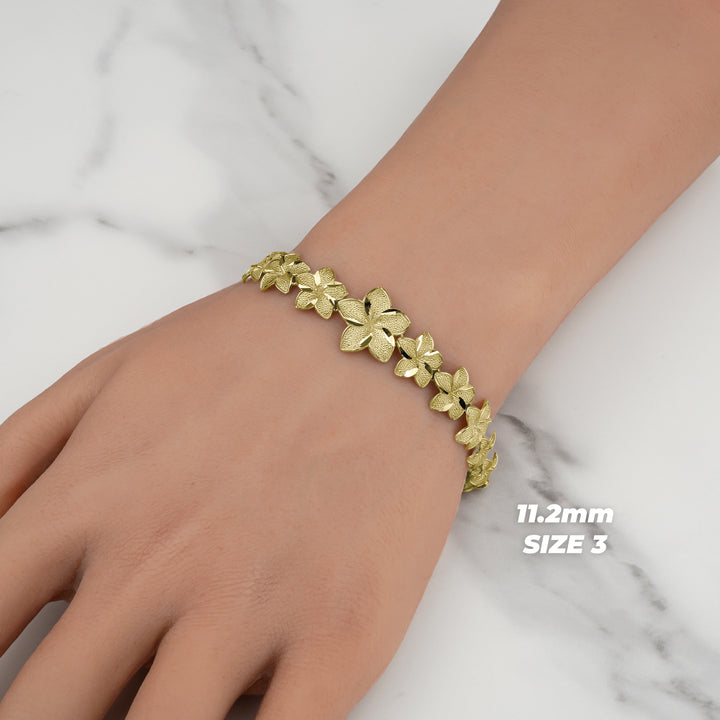 10k & 14k Gold Fiori Hibiscus Flower Bracelet