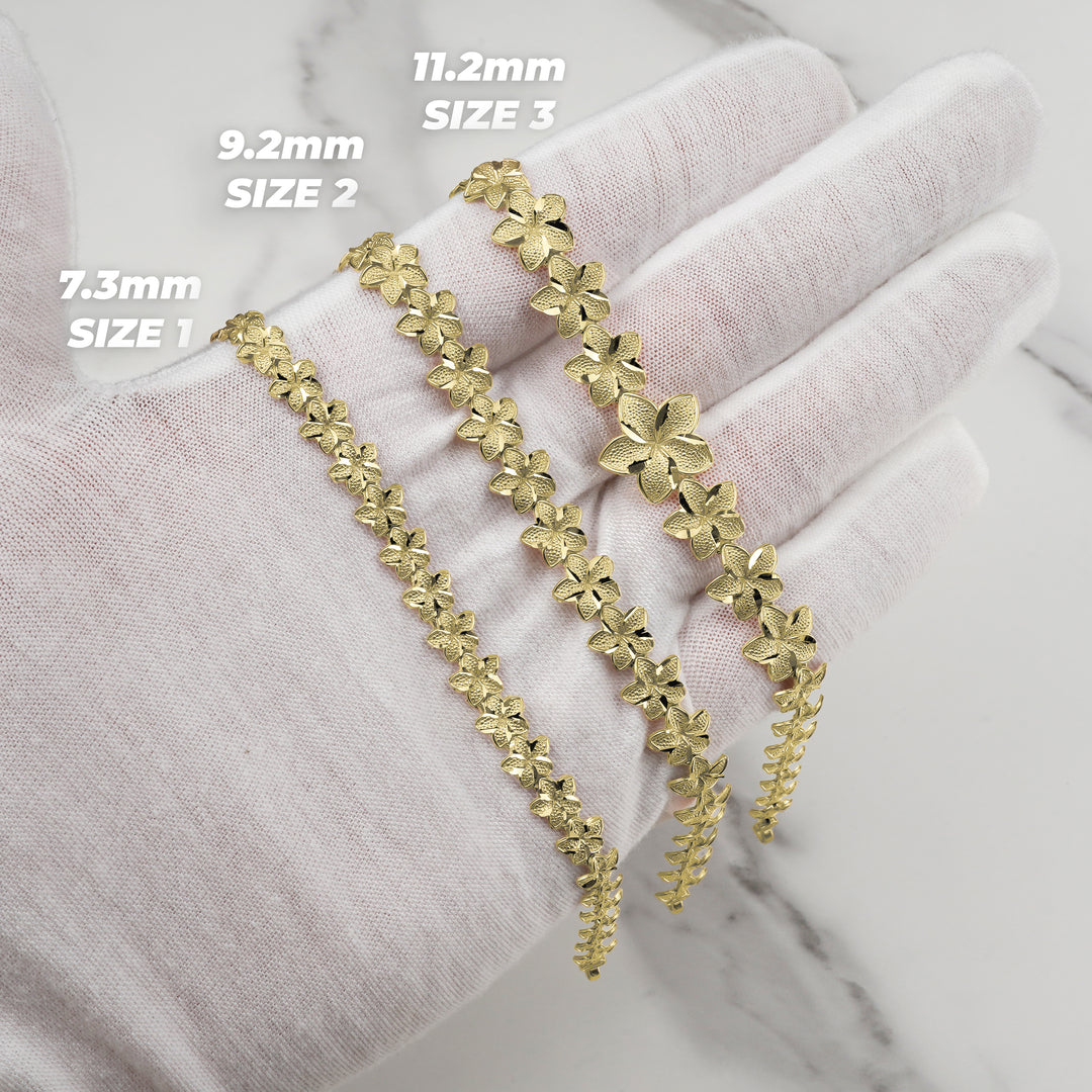 10k & 14k Gold Fiori Hibiscus Flower Bracelet