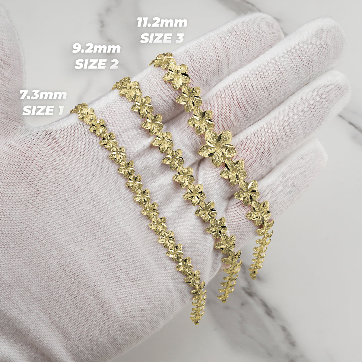 10k & 14k Gold Fiori Hibiscus Flower Bracelet