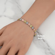 10k & 14k Gold Fiori Hibiscus Flower Tricolor Bracelet