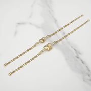 10k & 14k Gold VIrgin Mary Fancy Two-Tone Butterfly Bracelet