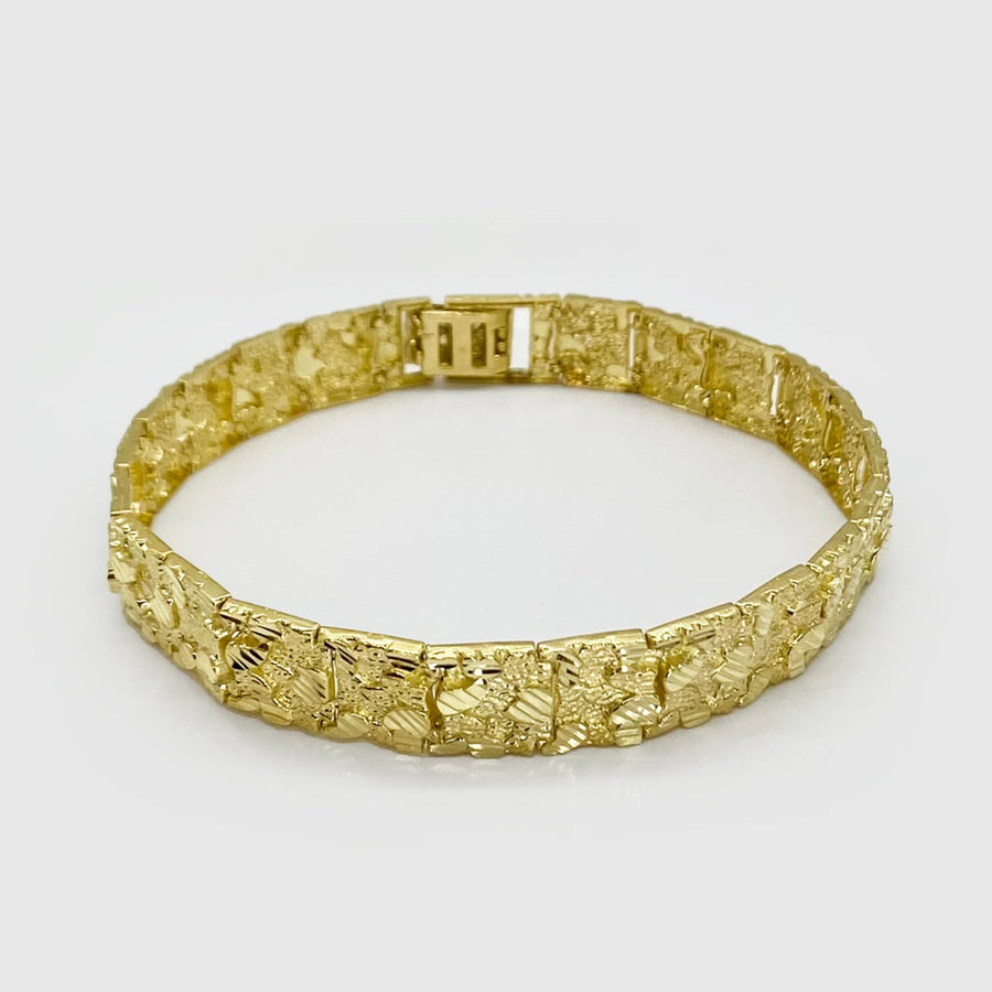 10k & 14k Gold DC Nugget Vintage Link Bracelet