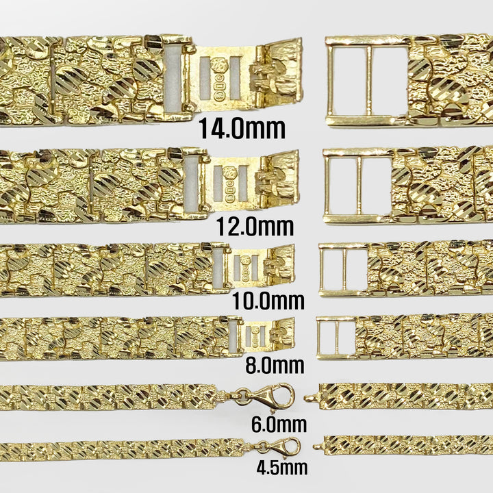 10k & 14k Gold DC Nugget Vintage Link Bracelet