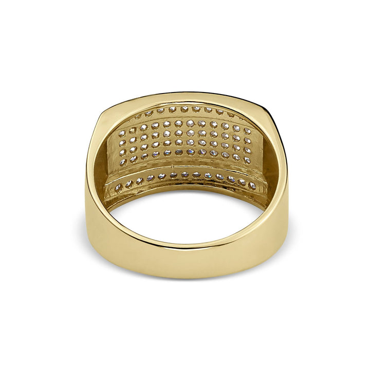 Inner back detailing of the 10k or 14k gold Circa Rectangle Band Ring.