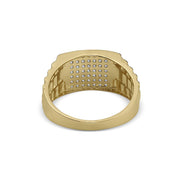Inside band view of the 10k & 14k Circa Rectangle Rollie Ring on a white background.