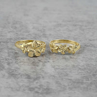 10k & 14k Gold Classic DC Yellow Hibiscus Flower Ring