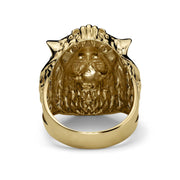 Back view of 10k & 14k Gold Classic One-Tone Lion Ring showing the hollowed-out back design.