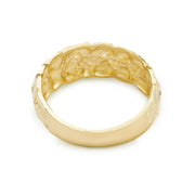 Inner band detailing of the 10k & 14k Gold Classic Nugget Band Ring.