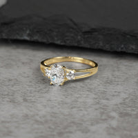10k & 14k Gold Colet Slim White CZ Ring