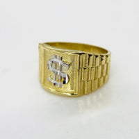 10k & 14k Gold Dravo Money Sign Rollie Band Ring
