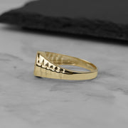 10k & 14k Gold Dravo Round CZ Signet Ring