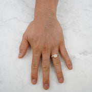 10k & 14k Gold Dravo Round CZ Signet Ring