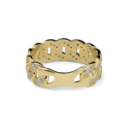 10k & 14k Gold Luxe Cuban CZ Band Ring
