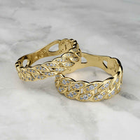 10k & 14k Gold Luxe Cuban CZ Band Ring