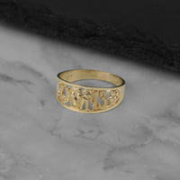 10k & 14k Gold Orin Lucky Motif Ring (Mono-tone)