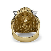 inside view of 10k & 14k Gold Classic Two-Tone Lion Ring showing the hollow back design.