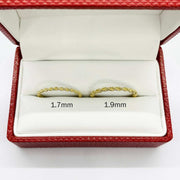 10k & 14k gold thin rope ring side view showing delicate rope pattern