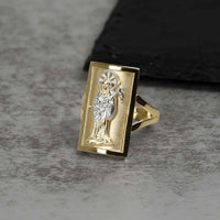 10k & 14k Gold Grim Reaper Two-Tone Rectangle Ring