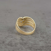 10k - 14k gold ring with heart and number 15 design back view