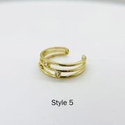 10k Gold Dainty Toe Ring with style 5 text