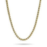 10k yellow gold Alexander chain necklace displayed in a U-shape on white background.
