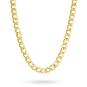 10k Gold Classic Cuban Curb Chain necklace on a white background