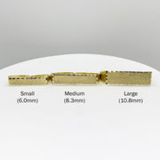 three 10k Gold Classic Flat Double Finger Ring with three size options labeled 