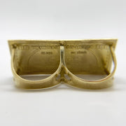10k Gold ring shaped like a dollar bill back view on a white background