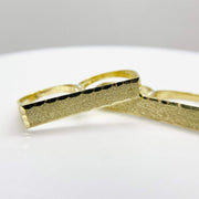 10k Gold Kids Double Finger Ring with textured band on a white background