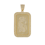 Back view of the 10k Gold Luxe Pamp Suisse Lady Fortuna Pendant showcasing the smooth finish and hinged bail.
