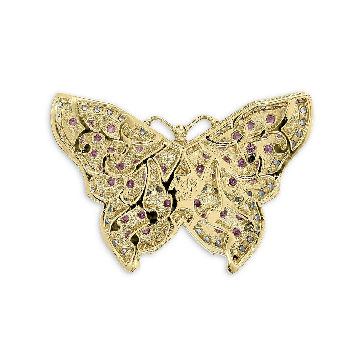 10k Gold Luxen Butterfly CZ Pendant