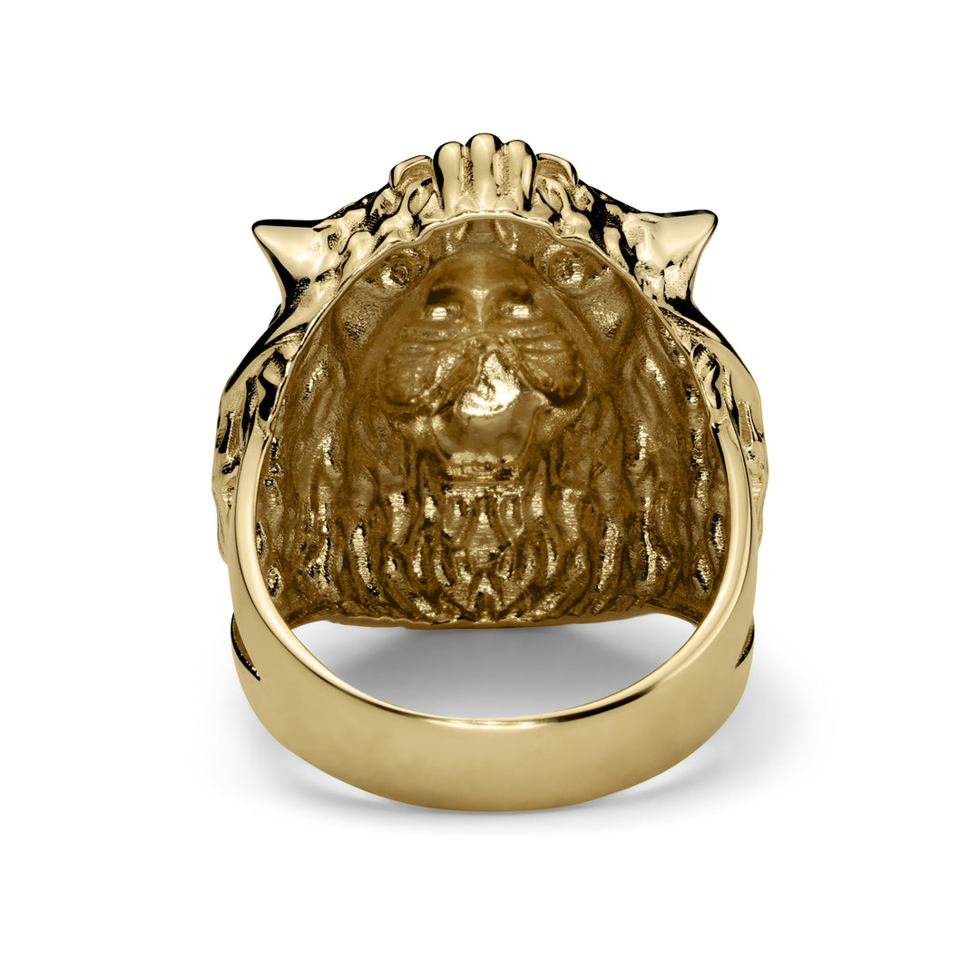 10k & 14k Gold Classic One-Tone Lion Ring
