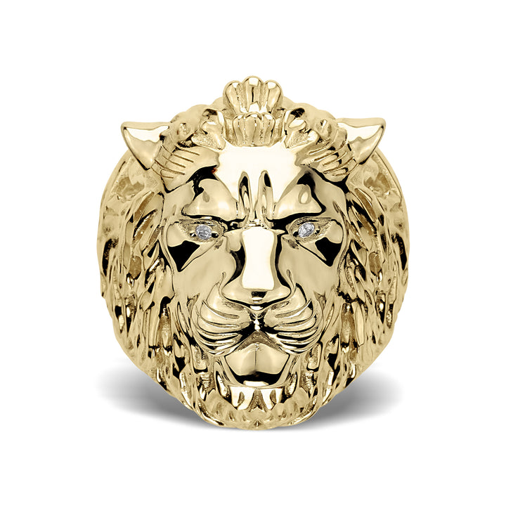 10k & 14k Gold Classic One-Tone Lion Ring