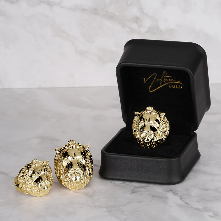 10k & 14k Gold Classic One-Tone Lion Ring