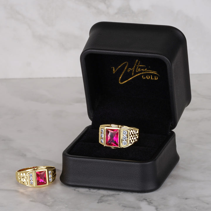 10k & 14k Gold Lxo Rectangle Signet Ring