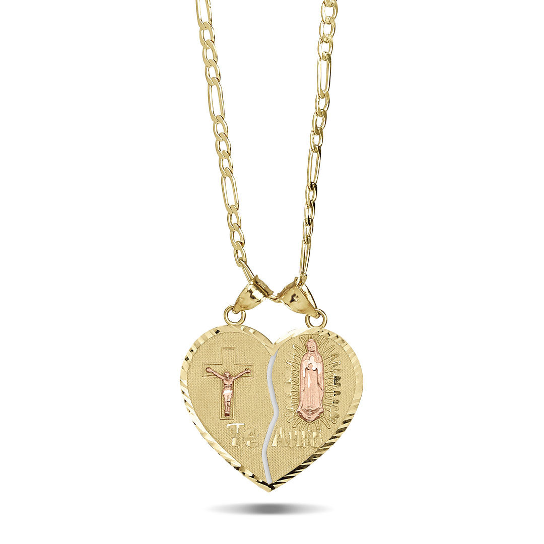 10k 14k Gold Te Amo Breakable Heart Pendant – Nolters
