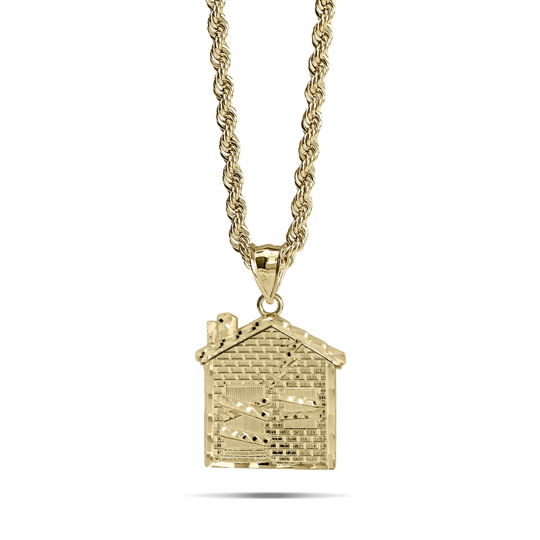 10k Gold Trap House DC Pendant