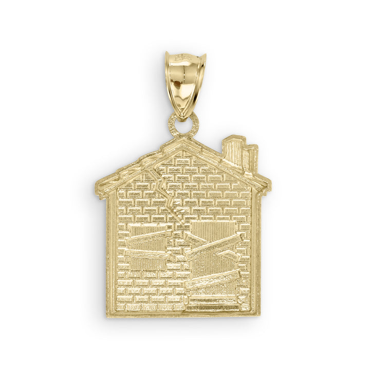 10k Gold Trap House DC Pendant