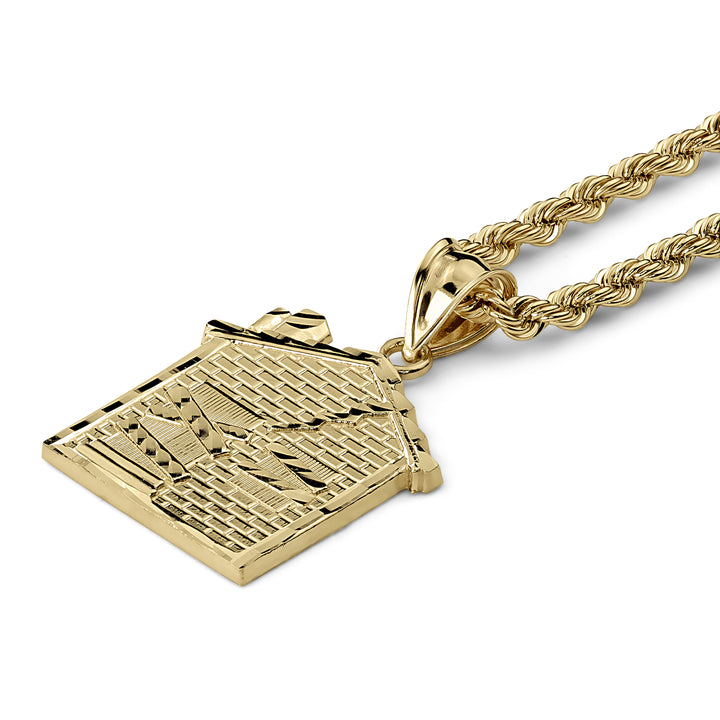 10k Gold Trap House DC Pendant