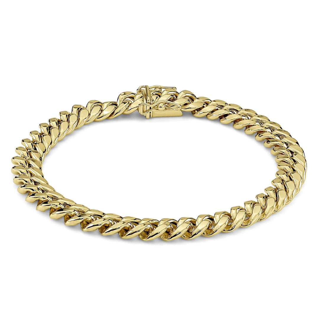 14k Gold Classic Miami Cuban Bracelet/Anklet (Solid)