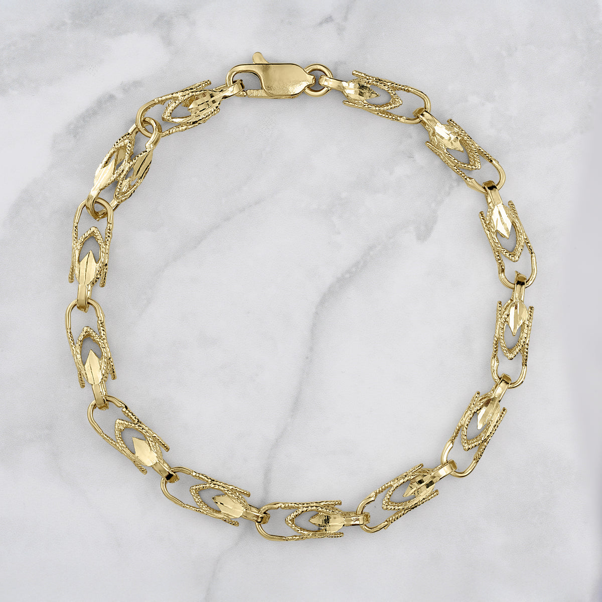 14k Gold Vintage Turkish Link Bracelet/Anklet