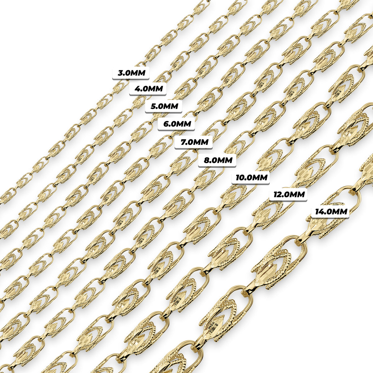 14k Gold Vintage Turkish Link Bracelet/Anklet