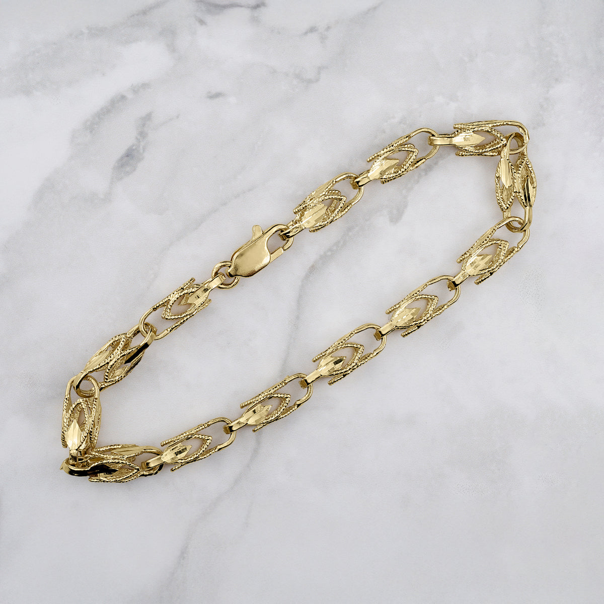 14k Gold Vintage Turkish Link Bracelet/Anklet