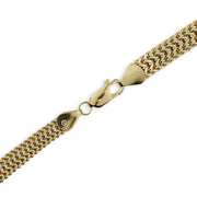 10k Gold Double Franco Link Bracelet (Hollow)