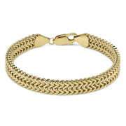 10k Gold Double Franco Link Bracelet (Hollow)