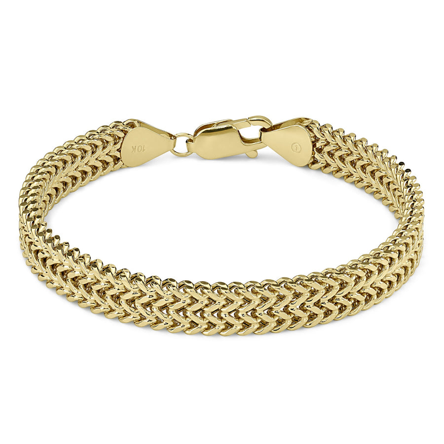 10k Gold Double Franco Link Bracelet (Hollow)
