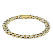 10k & 14k Gold DC Monaco Miami Cuban Chain Bracelet (Hollow)