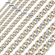 10k & 14k Gold DC Monaco Miami Cuban Chain Bracelet (Hollow)